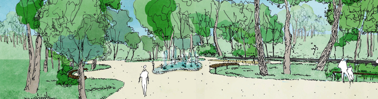 Ferdinand-Drexler-Weg in Nürnberg Langwasser: Entwurfsskizze, Bild © Stadt Nürnberg