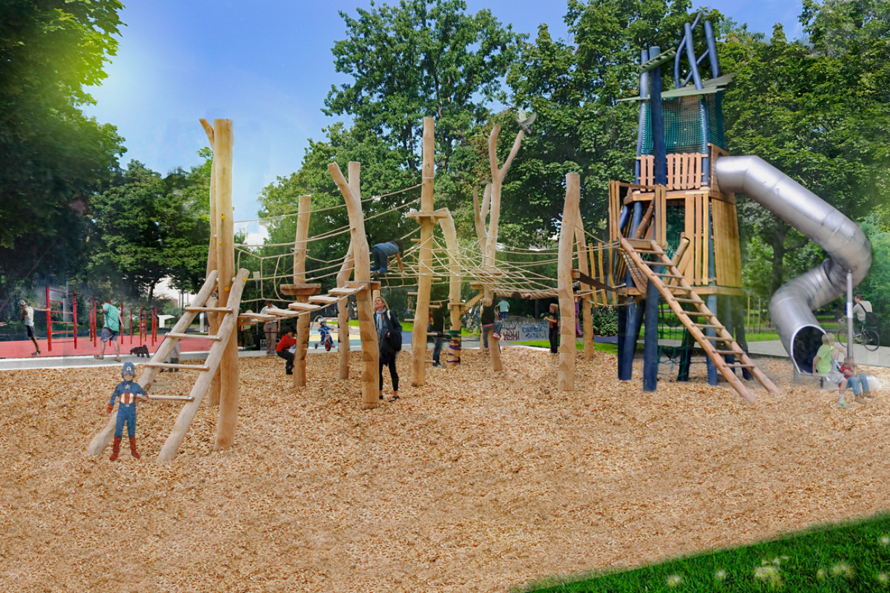 Spielplatz Helmut-Herold-Platz, Bild © riede landschaftsarchitekten / Stadt Nürnberg / Sör