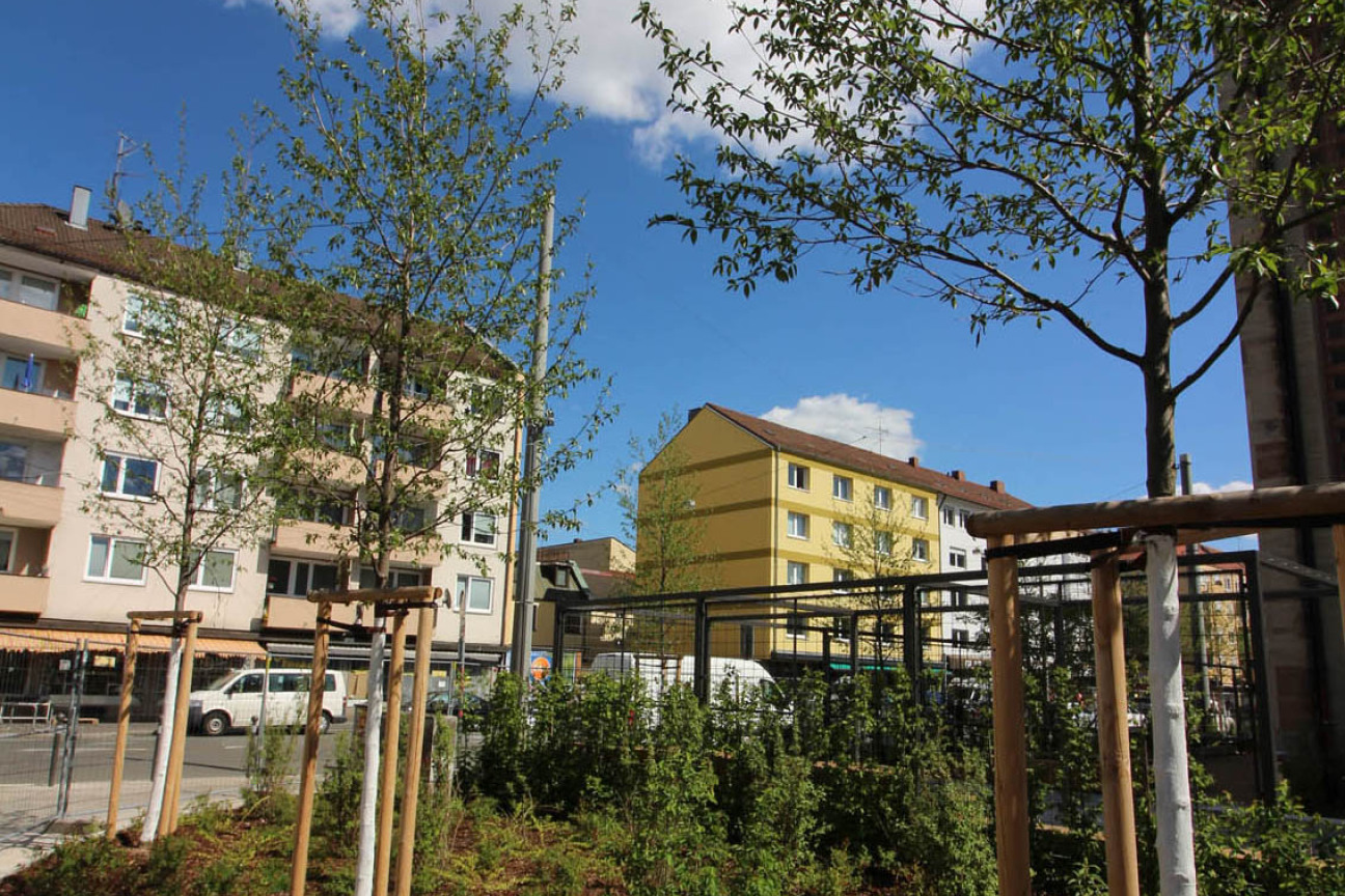 neues Grün an der Christuskirche, Bild © Gerwin Gruber / Stadt Nürnberg