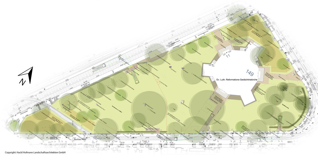 Berliner Platz - Umgestaltung - Plan, Bild © Hackl Hofmann Landschaftsarchitekten GmbH / Stadt Nürnberg