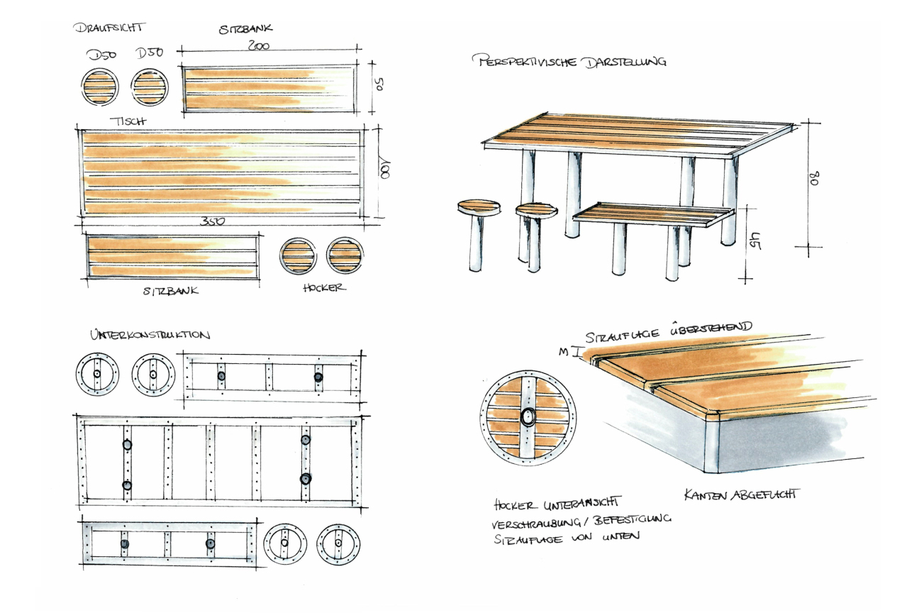 Pocket Park St. Anton Tisch