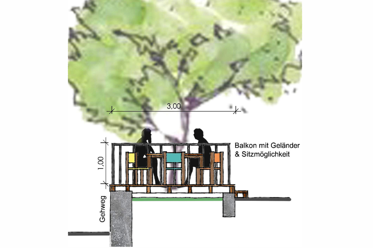 Bild © riede landschaftsarchtitekten / SÖR / Stadt Nürnberg Pocket Park St. Anton Balkon, Bild © riede landschaftsarchtitekten / SÖR / Stadt Nürnberg