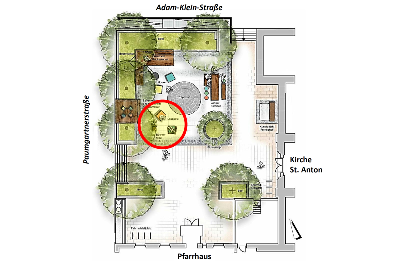 Bild © riede landschaftsarchitektur / SÖR / Stadt Nürnberg Leseecke Variante 2, Bild © riede landschaftsarchitektur / SÖR / Stadt Nürnberg