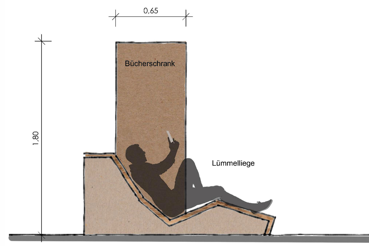 Pocket Park St. Anton Bückerschrank mit Leseliege