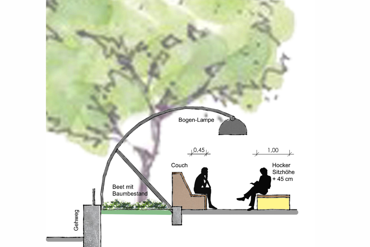 Pocket Park St. Anton Leselampe