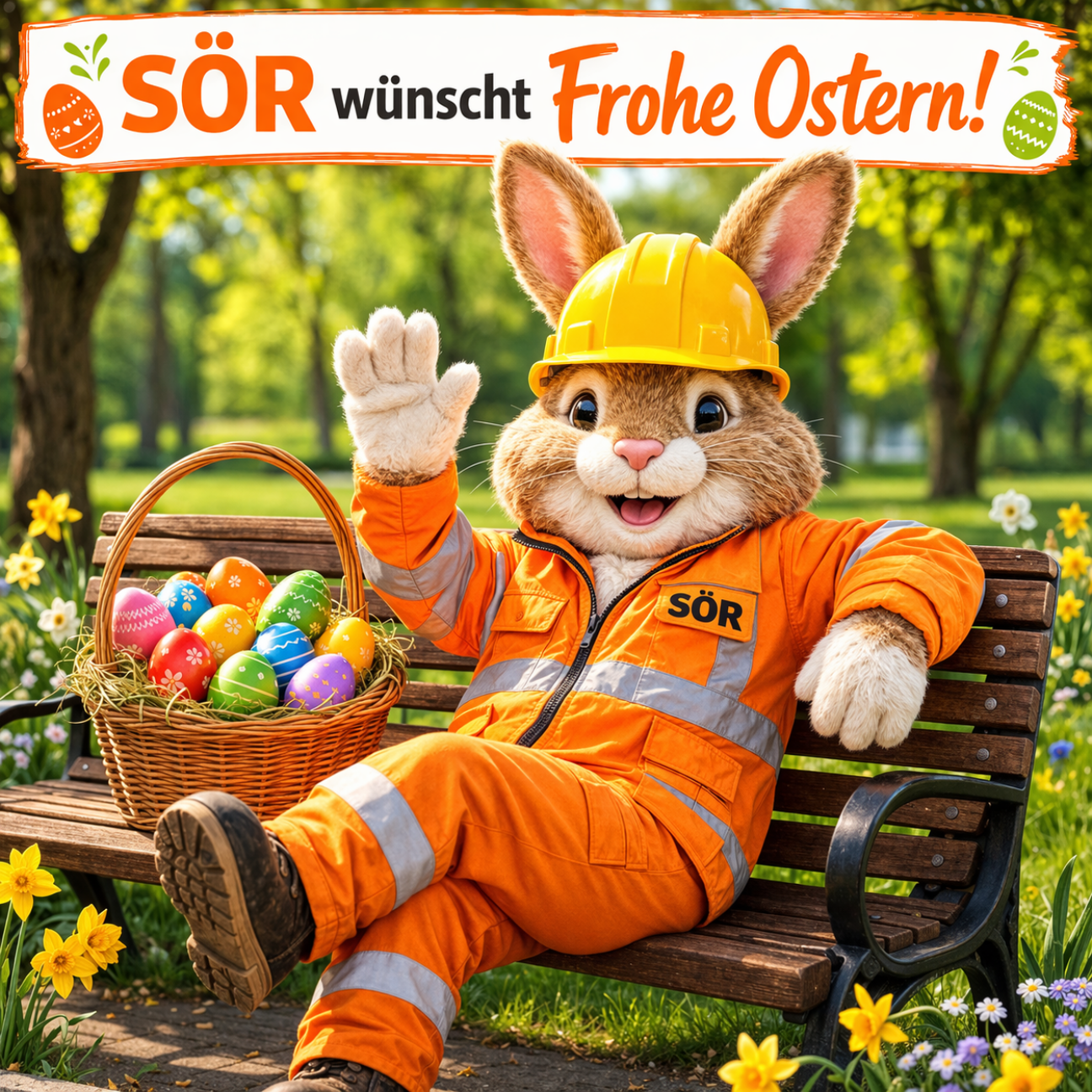 SÖR wünscht frohe Ostern!, Bild © SÖR / Stadt Nürnberg / KI-generiert