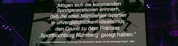 Vorwort zum Begleitheft der Ausstellung "Die Olympischen Spiele und der Nürnberger Sport", 1964