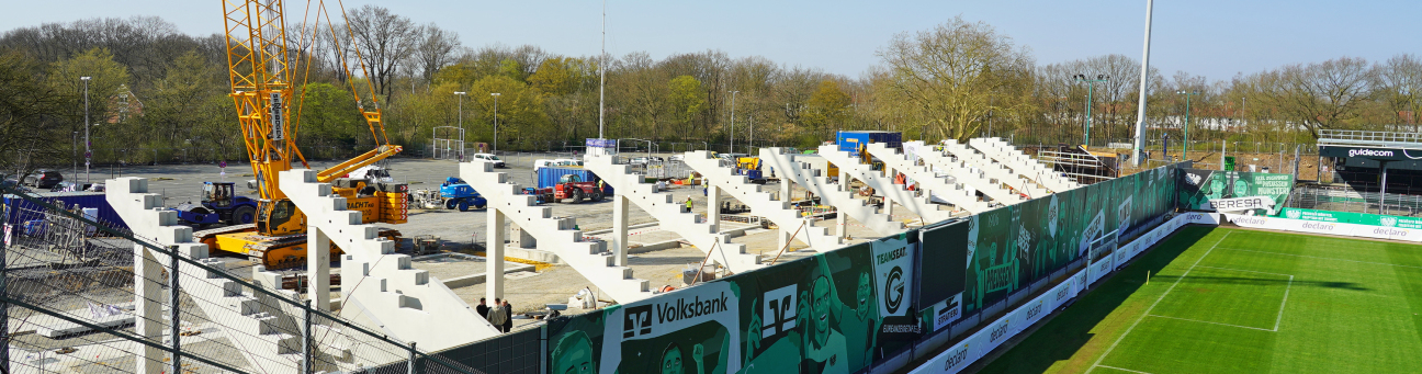 Baustelle des Stadion in Münster.