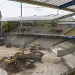 Bauarbeiten im Stadion im Vorfeld der Weltmeisterschaft 2006.