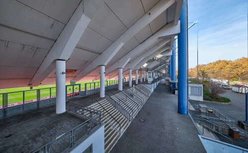 Die Erschließungsebenen im Umlauf des Max-Morlock-Stadions