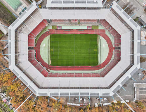 Luftbild des Max-Morlock-Stadions, Herbst 2025