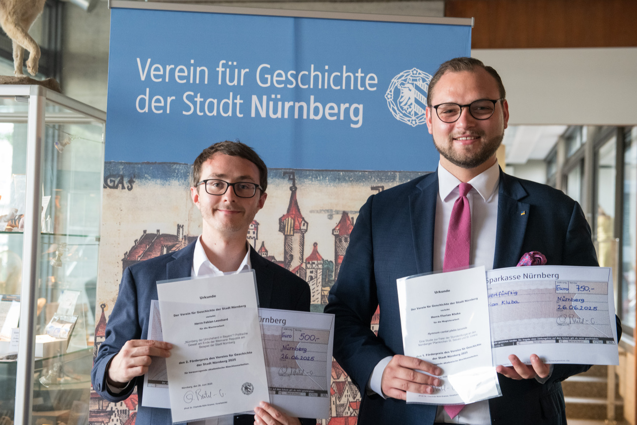 Die Träger des Förderpreises 2025 (v.l.n.r.): Fabian Leonhard, Florian Kluba