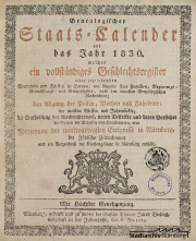 Genealogischer Staats-Calender 1830