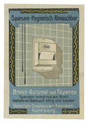 Reklamemarke Vereinigte Closetpapier-Fabriken Nürnberg