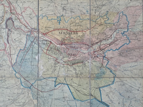 Plan der Nürnberger Hauptsammler, 1918 (StadtAN C20/VIII Nr. 1666)