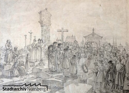 1828. Blei. Blatt: 31,0 x 40,5 cm. Germanisches Nationalmuseum, Inventarnummer Hz 4931 (Leihgabe der Stadt Nürnberg)