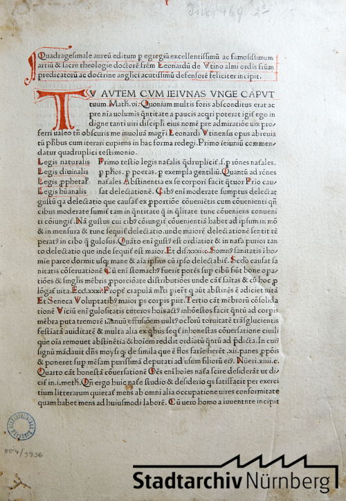 BCN, Stadtbibliothek Nürnberg Signatur Inc. 469.2°