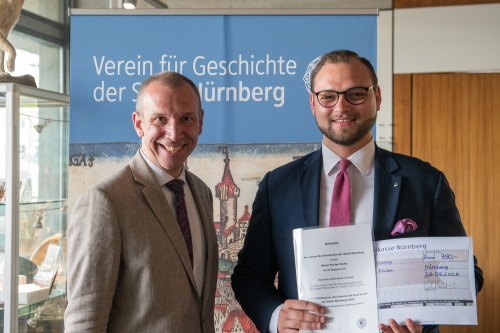 Preisträger Florian Kluba mit Dr. Arnold Otto