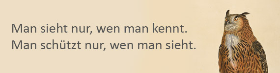 Man sieht nur, wen man kennt.Man schützt nur, wen man sieht.