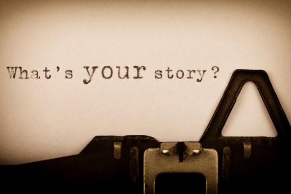 What's your story? - geschrieben auf einer alten Schreibmaschine