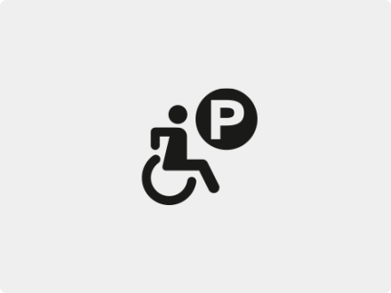 Das Bild zeigt das Symbol für: Park·platz für Menschen mit Behinderung.