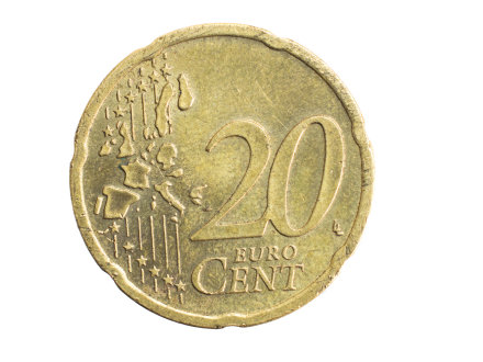 Das Bild zeigt eine 20-Cent-Münze.