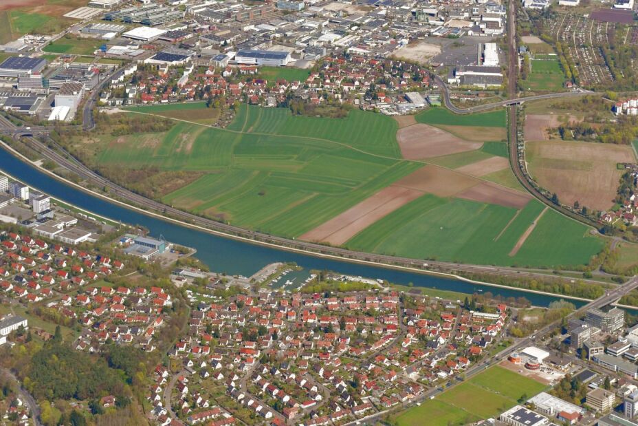 Luftbild Baugebietsentwicklung Tiefes Feld