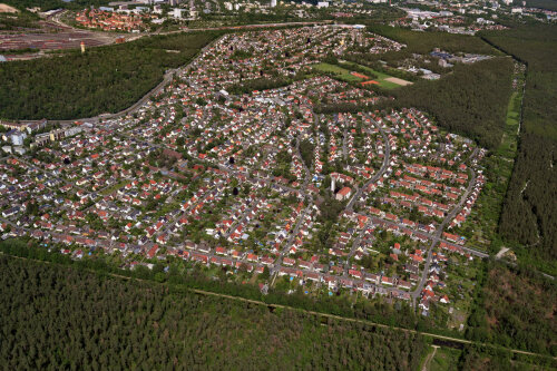 Luftbild der Siedlungen Süd