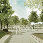 Visualisierung des Quartiersparks Eberhardshof