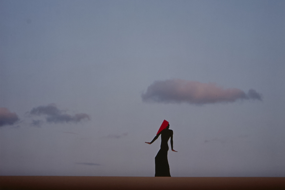 Die Silhouette einer Person vor einem dämmrigen Himmel