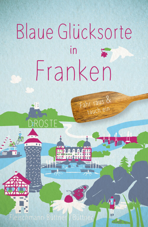 Buchcover: Blaue Glücksorte in Franken