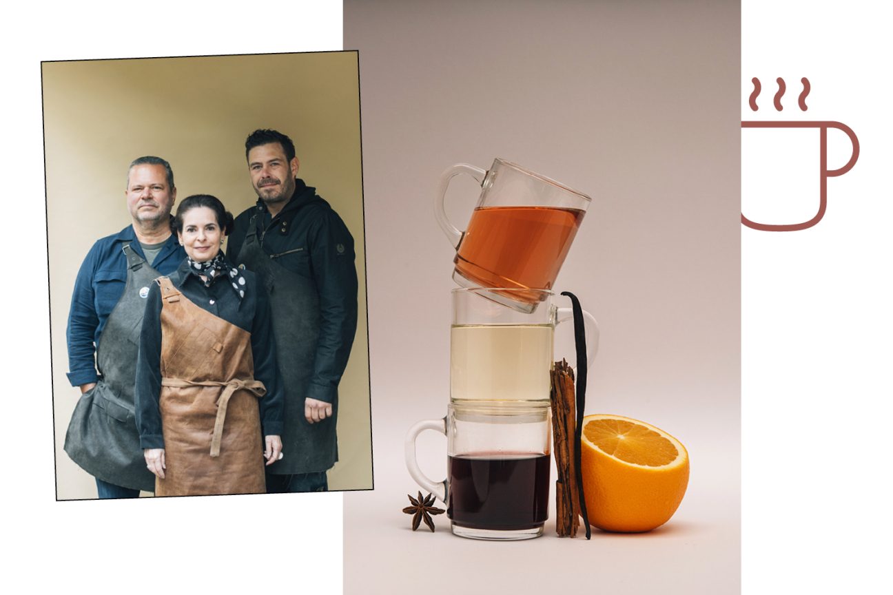 Bild © Katharina Pflug / Stadt Nürnberg Steffen Kausler und Horst und Karin Dornberger mit Glühweintassen, Bild © Katharina Pflug / Stadt Nürnberg