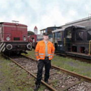 Eisenbahnfan Mathias Schenkel beim Verein „Fränkische Museums-Eisenbahn“ mit eigenem Fuhrpark