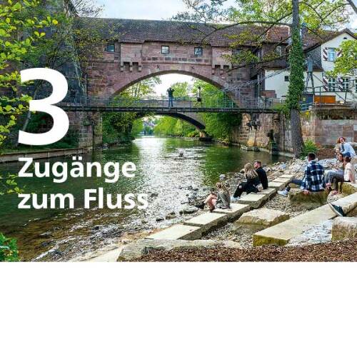 Pegnitz am Nägeleinsplatz "Nürnberg Heute" Ausgabe 113 © Stadtgrafik / Stadt Nürnberg