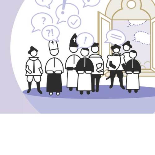 Nürnberg Heute Ausgabe 117 Kirchengespräche: Eine Frage des Glaubens © Grafiken: Elisabeth Dötzer / Stadt Nürnberg