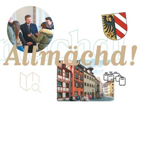 Nürnberg Heute Ausgabe 117 Grafik mit Bildern für die Rubrik Allmächd. © Christine Dierenbach, Steffen Oliver Riese, ctz / Stadt Nürnberg