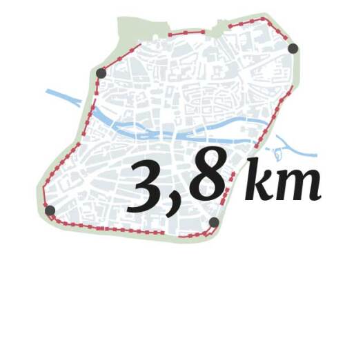 © Stadtgrafik / Stadt Nürnberg Grafik Nürnberger Stadtmauer © Stadtgrafik / Stadt Nürnberg