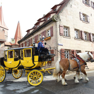 ( Bild: Mile Cindric / Stadt Nürnberg ) Die schweren Arbeitspferde aus Wetzendorf sind für Kutschfahrten gefragt.