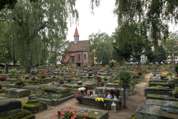 Blick über den Rochusfriedhof.