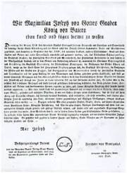 Bayerisches Besitzergreifungspatent 1806