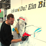 Entstehung "Bild vom Alter"  von StreetArt-Künstler Julian Vogel auf INVIVA-Messe 2017
