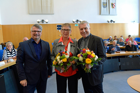 Von links: Dieter Rosner, Leiter des Seniorenamts, Klara Rebhan, stellv. Vorsitzende, Christian Marguliés, Vorsitzender