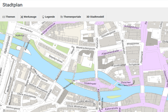 Kachel StA Karten: Digitaler Stadtplan Nürnberg
