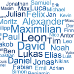 Wortwolke der beliebtesten Vornamen 2025 in Nürnberg