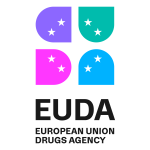 Logo der Europäischen Drogenbörde mit Schriftzug, stilisierten Anfangsbuchstaben und Sternen