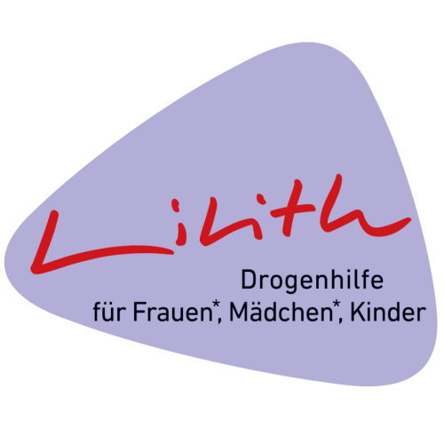 Lilith Drogenhilfe für Frauen, Mädchen, Kinder ist in ein abgerundetes Dreieck geschrieben.