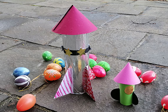 Selbstgebastelte Rakete