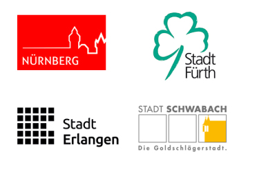 Logos der beteiligten Städte