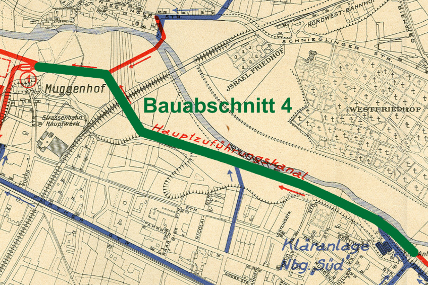 Hauptzuführungskanal, Bauabschnitt 4, Bild © Stadtarchiv Nürnberg