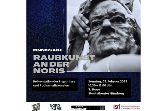 Finnissage Einladung Plakat mit Büste Richard Wagners